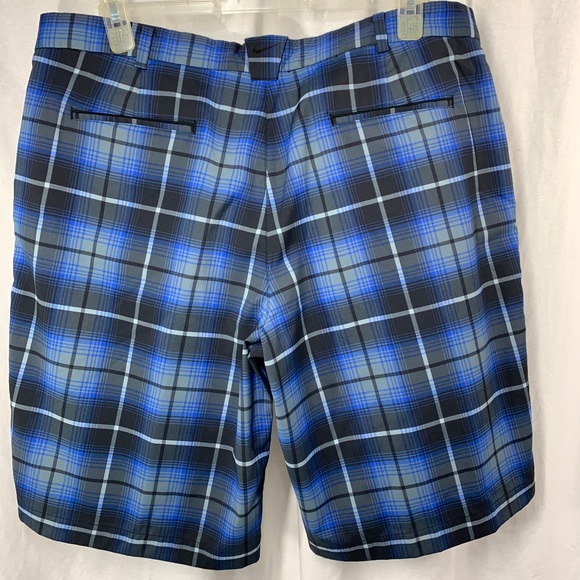 Nike Golf DRI FIT Mens  Elegant Blue Plaid Shorts Size 40 - Picture 5 of 14